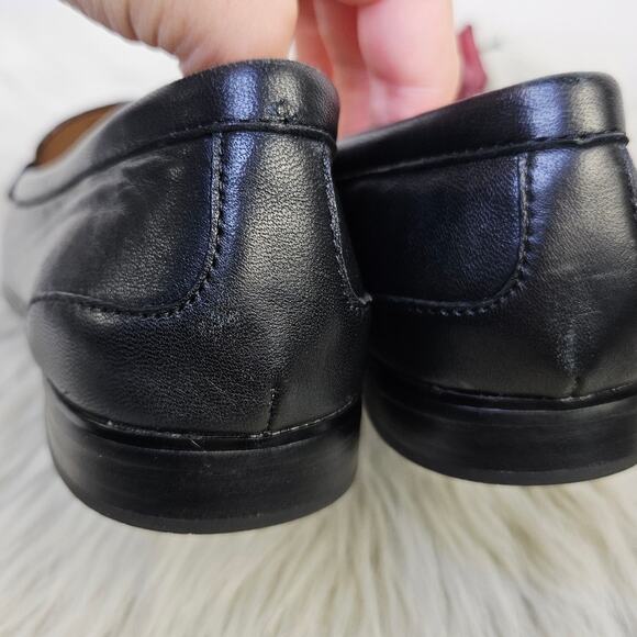 Jack Rogers Remy Calf Hair Leopard Print Loafers Black Leather SlipOn Flats 5.5B - Picture 11 of 13
